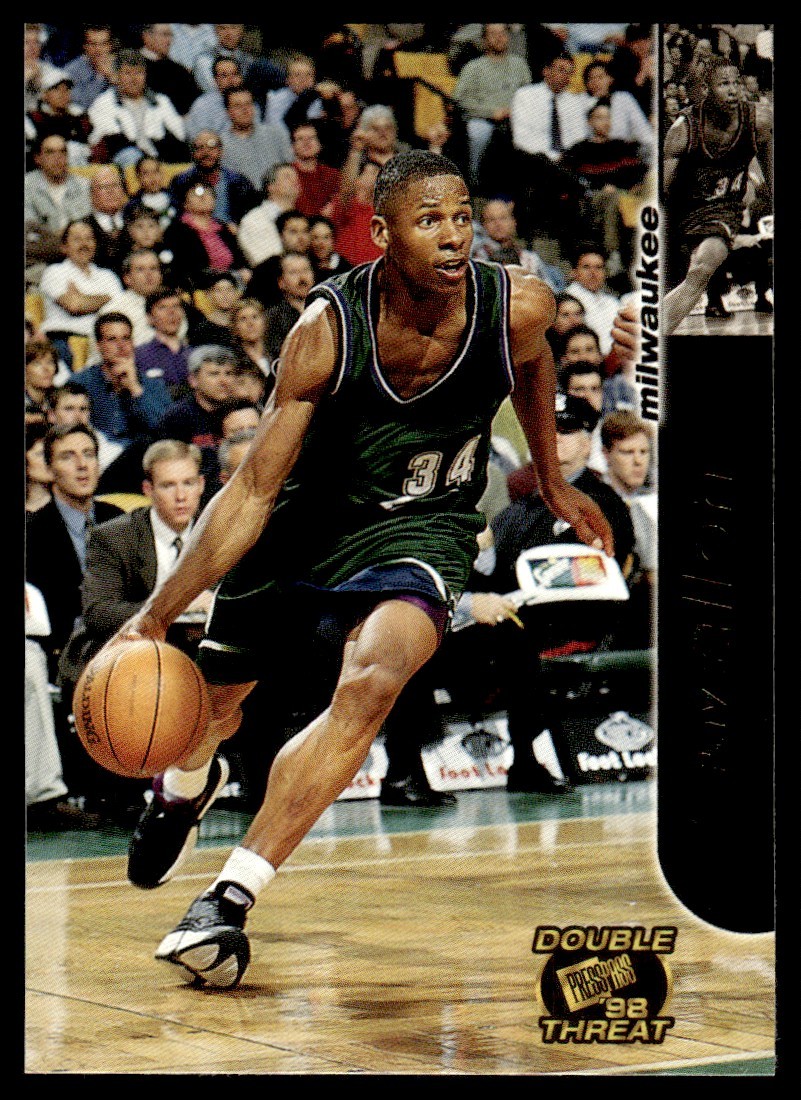 1998-99 Press Pass Double Threat '98 Ray Allen Connecticut Huskies #39