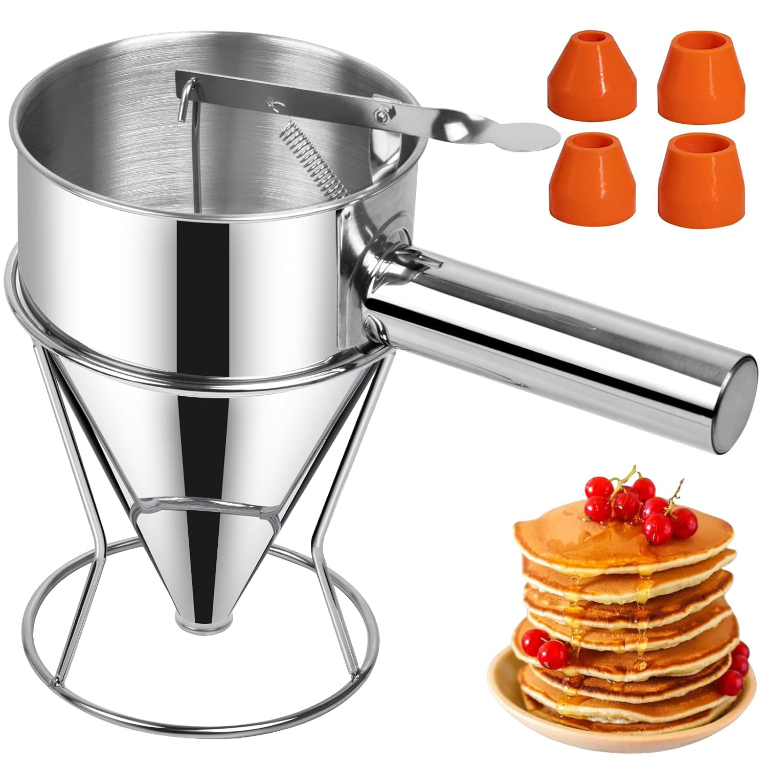 Imbuto da Cucina Dosatore per Dolci 1200ml - Acciaio Inox con Base
