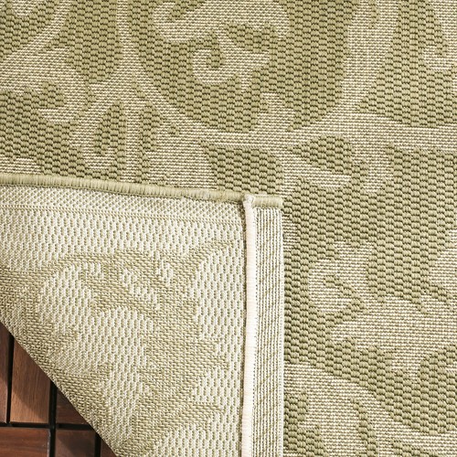 Courtyard Collection Accent Rug - 2'7" x 5', Olive & Natural, Non-Shedding & ... - Picture 4 of 4