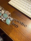 Rare Vintage Antique Sterling .925 Silver Belt w Gemstones 457.6 grams Moonstone — photo 8