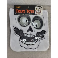 Spirit Halloween Treat Tote Bag Skeleton Face Candy Window Kids Costume