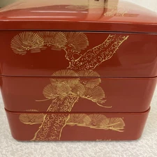 Echizen Lacquerware, Bento Box, Red Lacquerware