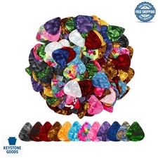 160pcs Colorful Celluloid Guitar Picks Set with Storage Box