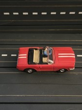 Aurora Vintage HO 1963 1969 Red White Stripes Mustang Convertible Tjet Slot Car