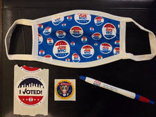 NYC Votes 2020 Face Mask Stickers Ink Pen New / Unused
