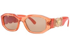 Versace VE4361 552763 Sunglasses Men's Transparent Papaya/Light Brown Lens 53mm