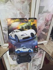 Mattel Hot Wheels Fpy86-976F-Hrw06 Bugatti Veyron 2009 White Light Blue 1/