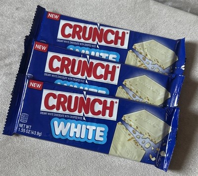 3x Crunch White Chocolate Bar- Limited Edition- VERY HTF 1.55oz Bar - FAST SHIP
