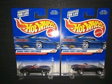 Lot Of 2 2000 Hot Wheels 079 First Editions ‘65 Corvette Chrome 5SP’s #19 NEW