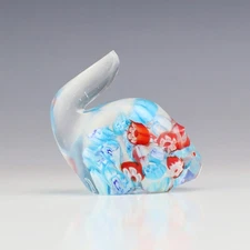 NATIVE AMERICAN ZUNI GLASS CAT FETISH BY LELAND BOONE & DAPHNE QUAM