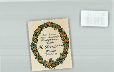 38111871 - 8000 Muenchen Huete Blumen Seidenstoffe Manufakturwaren H. Herrmann