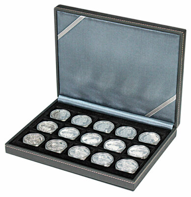LINDNER-2363-15 Nera XM Coin Case 15 Compartments 40 mm Coin Capsules 33-34 mm