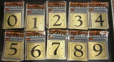 Self Adhesive Gold / Black Door Numbers. Door Gate Garage Shed Window Etc
