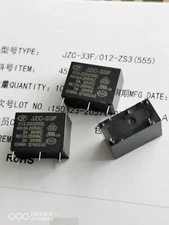 JZC-33F-012-ZS3 Power Relay 5A 250VDC 5 Pins x 10pcs