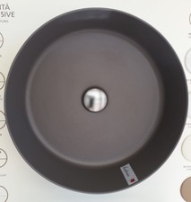 Lavabo appoggio per bagno Happy Hour 07:00 colorato antracite opaco di Hatria