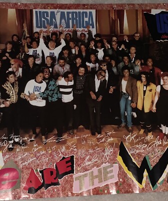 VINTAGE 1985 MICHEAL JACKSON “WE ARE THE WORLD” Verkerke Poster