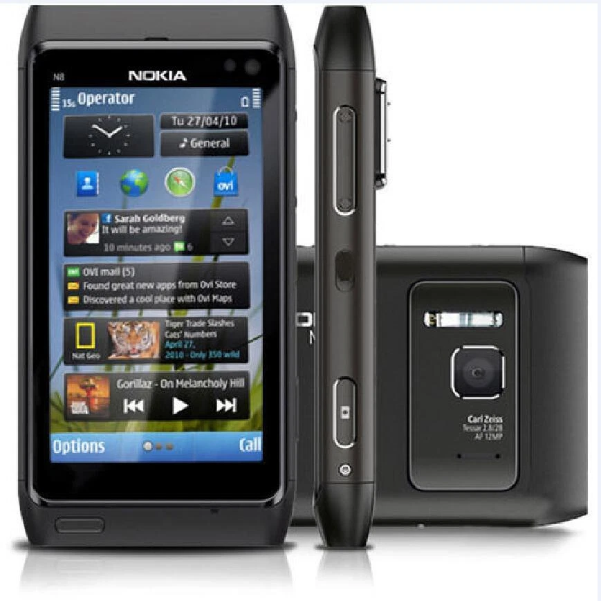 Nokia N8 N8-00 Touch Screen 12MP 3G WIFI Bluetooth Mobile phone 16GB ROM 3.5" - Image 4 of 4