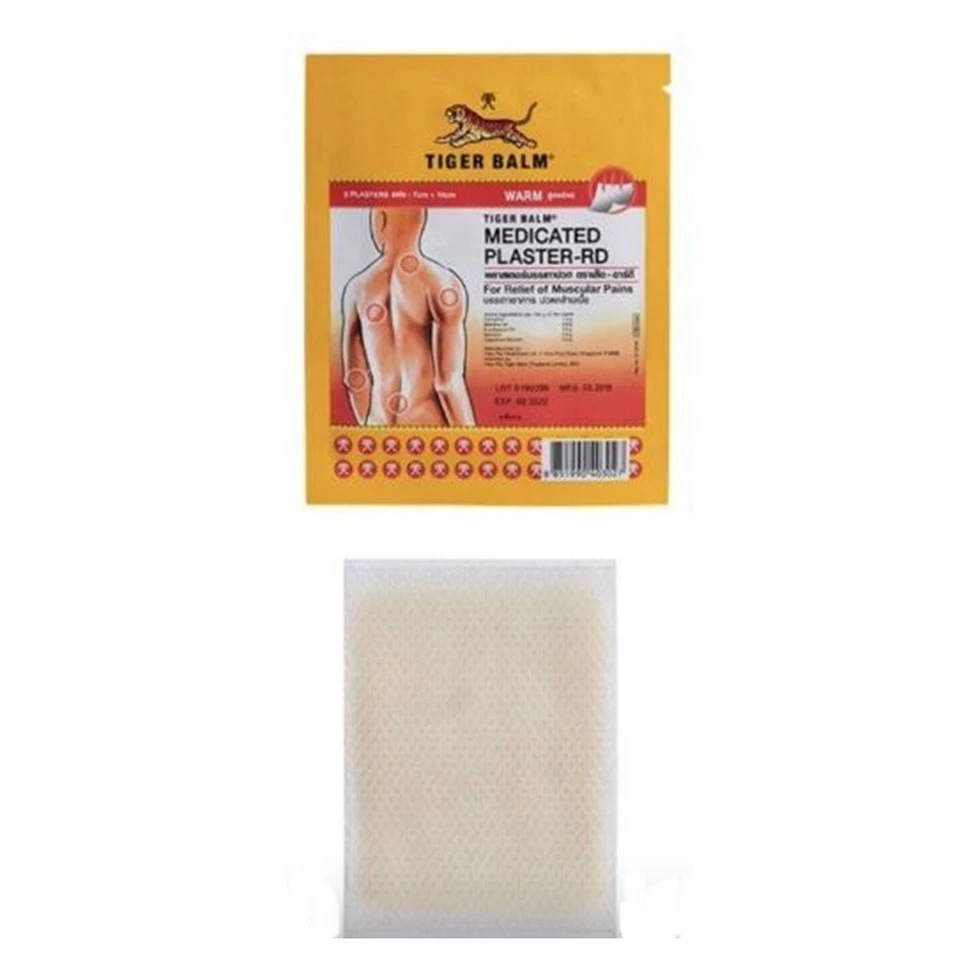 6x AA Tiger Balm Plastered-RD Large Patch Warm Relief Muscle Pain Neck Back Foto 2 de 4