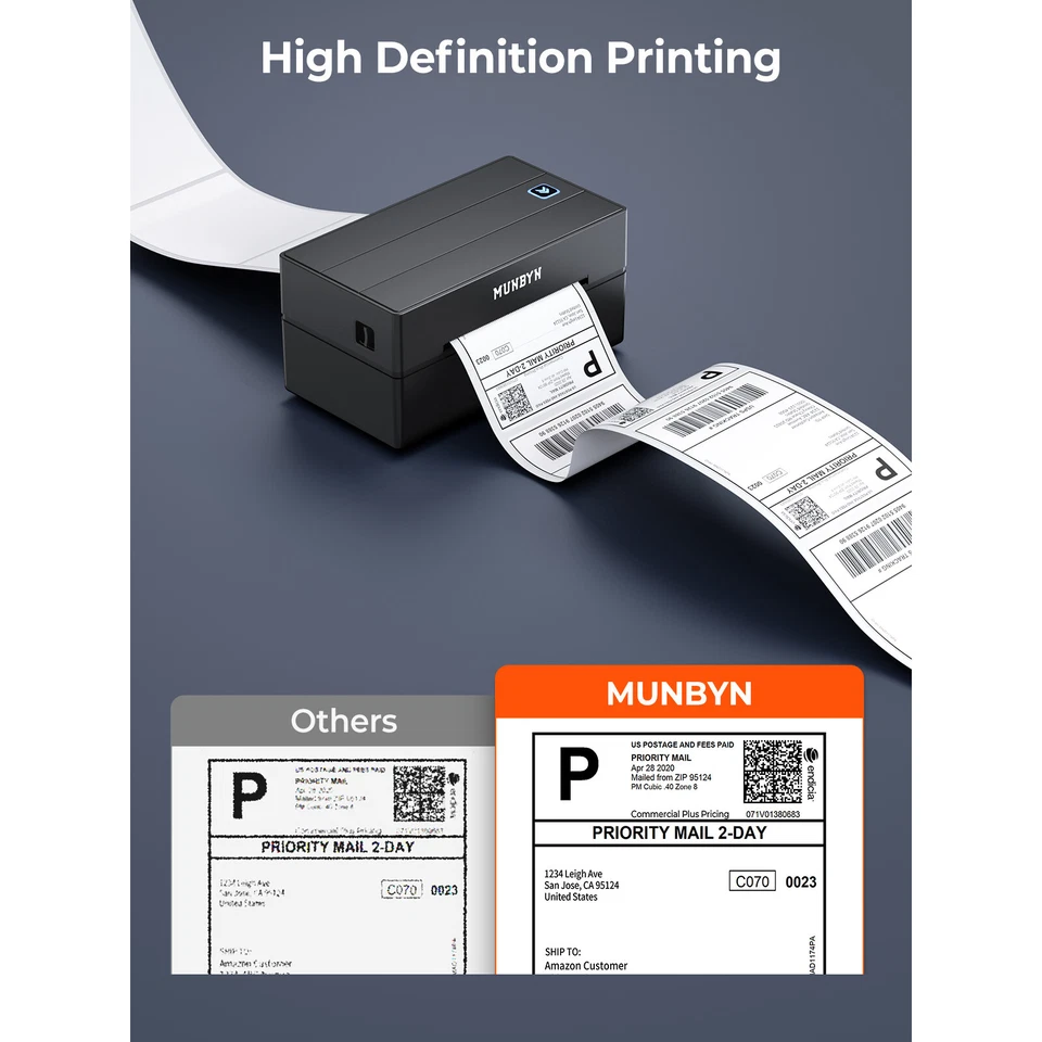 MUNBYN Bluetooth 4x6 Shipping Label Printer Thermal Label Printer for USPS FedEx - Image 4 of 4
