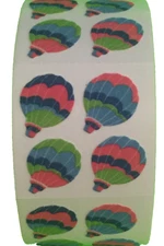 400 Hot Air Balloon Stickers in roll of 100 modules 2"x2",ea. sticker 1",RFZ6207