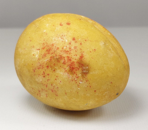 Frutta marmo pietra alabastro italiana primi frutti APRICOT cesellata e dipinta a mano - Foto 3 di 17