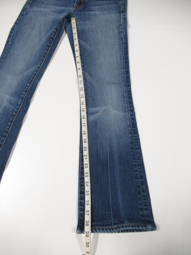 7 FOR ALL MANKIND BOTA CORTE JEANS ETIQUETA TALLA 25 MEDIDA 29x29 #D231 - Imagen 4 de 10