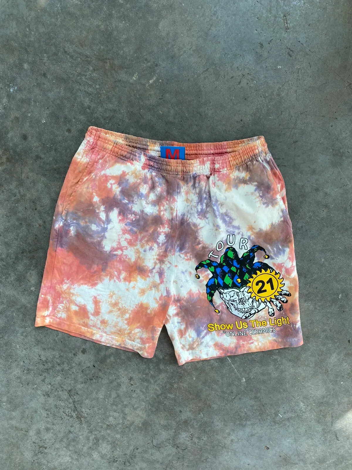 Grateful Dead Tour Tie Dye Shorts by Online Ceramics Size Medium-image