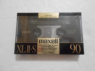 MAXELL XLII-S Cassette Tape, 90 Minutes New Old Stock Japan Brand New Sealed