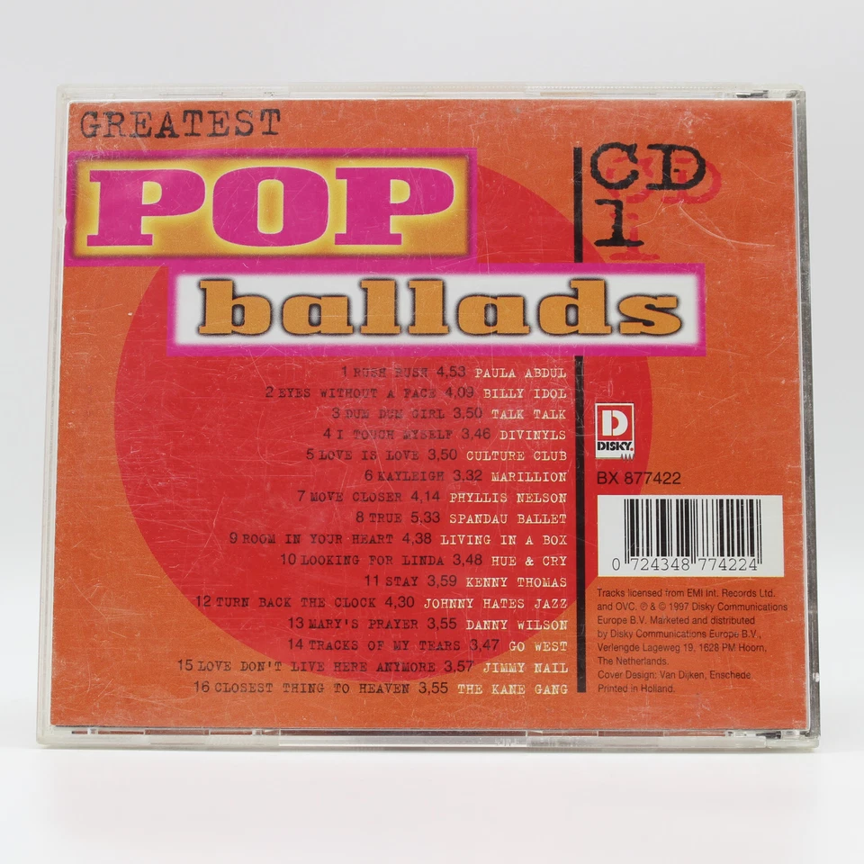Musik CD | Greatest Pop Ballards Cd1 | Disc poliert - Bild 2 von 2