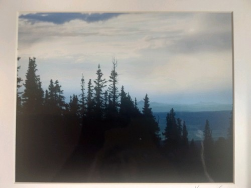 14"x11" Matted Picture Photo Landscape Photography Print Sky Mountains Trees - Picture 2 of 5