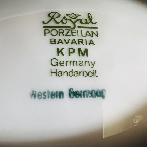 Royal Porcellana Bavaria München Munich KPM Germany Soap Coin Trinket Dish - Foto 6 di 8