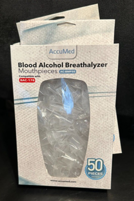 Universal Mouthpieces -BACtrack, AccuMed, AlcoHAWK ABI- Pro, AlcoScan- 50 PACK 