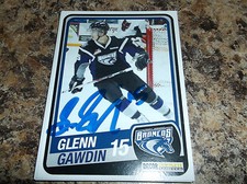 2013-14 SWIFT CURRENT BRONCOS GLENN GAWDIN AUTOGRAPHED WHL PLAYER TRADING CARDS