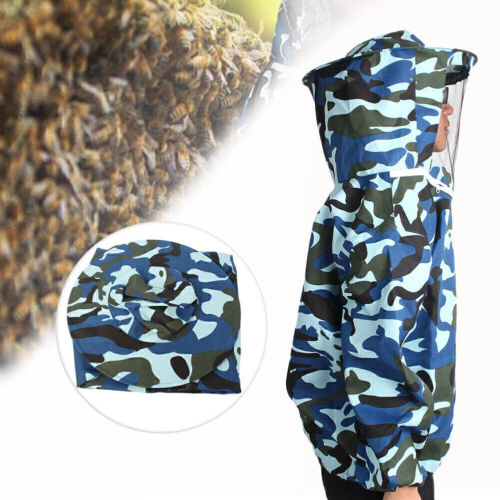 Camouflage Imkerei Jacke Schleier Bienenzucht Anzug Hut Kittel Schützen - Bild 1 von 9