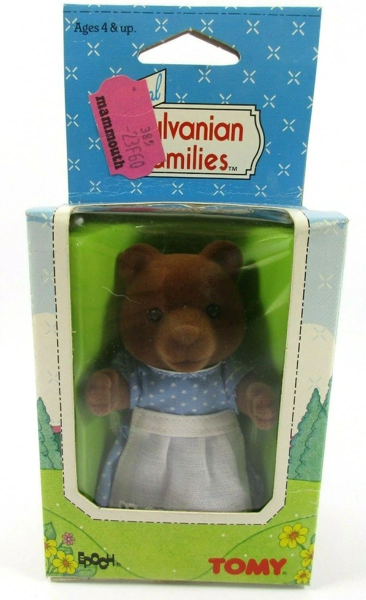Vintage Original 1985 Sylvanian Families Bear Brown Bear Rose Timbertop Tomy