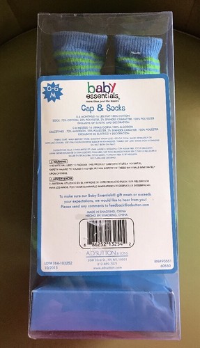 Baby Essentials LOCK UP YOUR DAUGHTERS Sz 0-6M Hat / Cap & Slipper Socks Set NIB - Picture 5 of 7