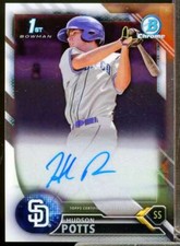 Hudson Potts Card 2016 Bowman Chrome Draft Draft Pick Autographs #CDAHS 