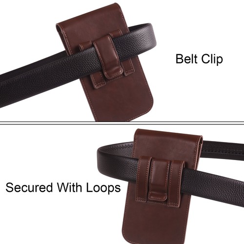Vertical Belt Leather Holster Case Waist Holder Pouch For Samsung Galaxy Phone - Picture 8 of 24