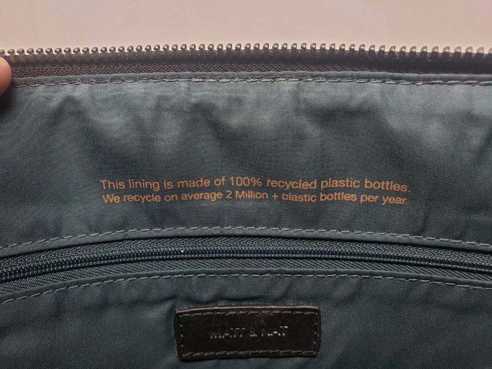 Anthropologie - Bolso sin asas cuadrado grande de cuero vegano mate y nat negro Foto 4 de 4