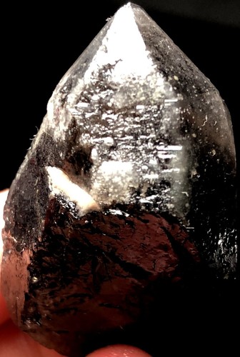 34g Natürliches Schwarzes RAUCHIGES Skelett Elestial Quartz Kristallspitze & Phantom s578 - Bild 5 von 5