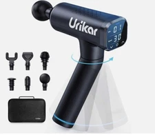 Urikar Pro 3 Massage Gun, Portable Deep Tissue Muscle Massager with 180° Rotatab