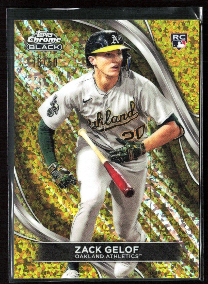Zack Gelof 2024 Topps Chrome Black Gold Refractor RC /50 #40 Oakland Athletics