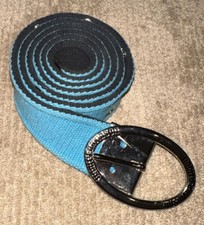Harley Davidson Blue Canvas Belt