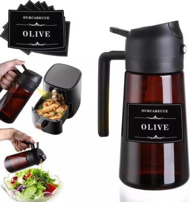 Oil Sprayer for Cooking, Kitchen Maiden 2 in 1 Spray and Pour Olive Oil Dispense