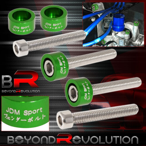 For Honda B-Series Manifold Header/Cam Cap/M8 Fender/Valve Washers Kit Green - Picture 2 of 5