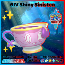 SINISTEA Antique ✨ Ultra Square SHINY 6IV ✨ Pokemon SWORD and SHIELD +MasterBall