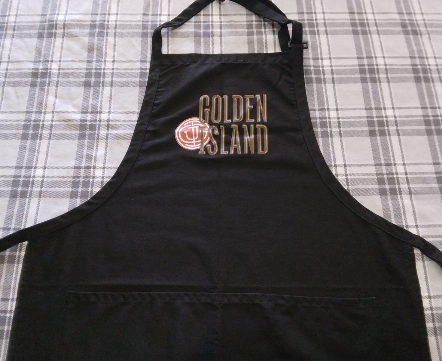 Edwards Black Apron Golden Island Grill Cooking Jerky Meat Pork Kitchen NWOT