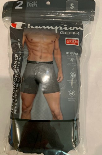 Champion Tech Performance Boxer Briefs 2pk Black and Black - Picture 2 of 4