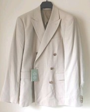 44R Linen Blazer Half-Lined Doublebreasted 6-Button sportcoat Double-vented
