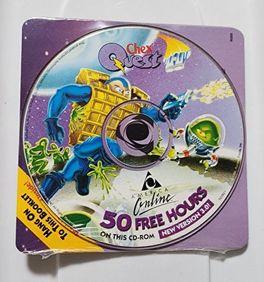 NEW Sealed 1996 Chex Quest Version 3.0 Vintage PC CD ROM Cereal Box Game AOL 